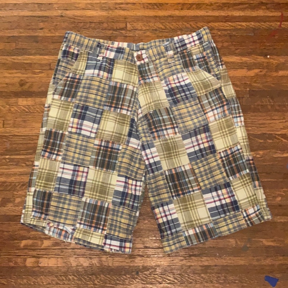 Creating Limitless Heights Yellow Plaid Shorts